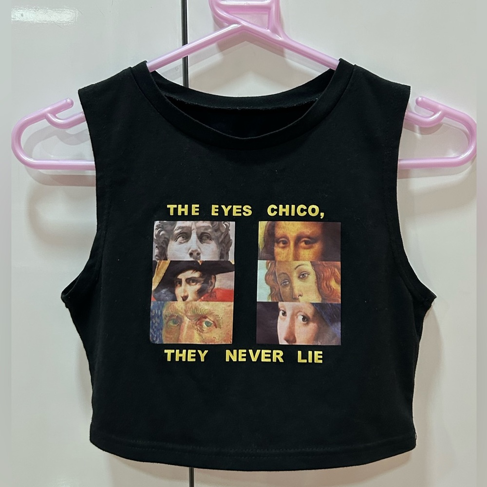 BLACK CROP TOP - Picture 1 of 1